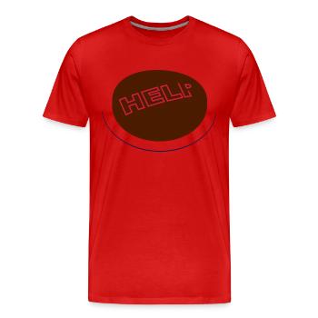 Emergency stop switch - Men's Premium Organic T-Shirt - red - Front - Damien (186cm)