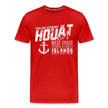 Ile d Houat sailing Academy - Men's Premium Organic T-Shirt - red - Front - Damien (186cm)