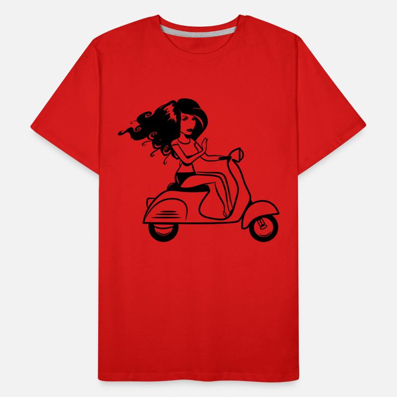 motorroller mädchen sexy Männer Premium Bio T-Shirt
