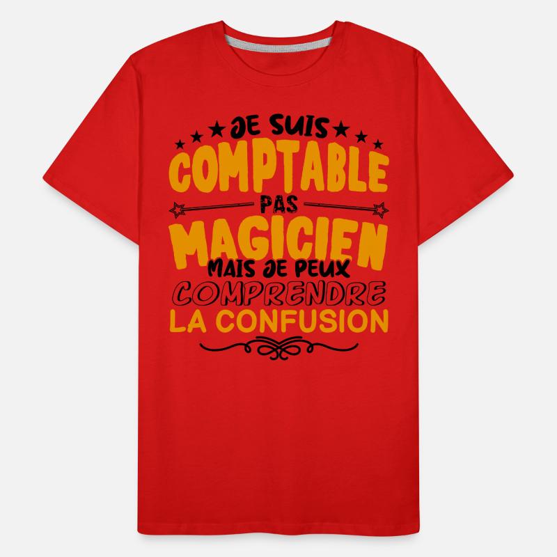 Comptable pas Magicien | le Meilleur Comptable ca T-shirt bio Premium Homme
