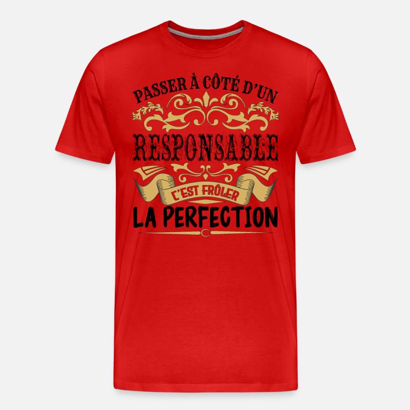 Responsable | le Meilleur cadeau Responsable - T-shirt bio Premium Homme - rouge