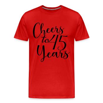Vive le 45e anniversaire de 45 ans - T-shirt bio Premium Homme - rouge - Devant - Damien (186cm)