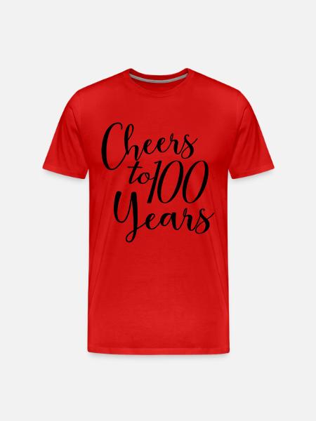 Vive le 100e anniversaire de 100 ans - Herre Premium T-shirt økologisk - rød