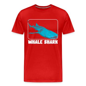 Whale shark - Men's Premium Organic T-Shirt - red - Front - Damien (186cm)