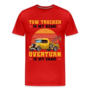 Abschleppwagen | Abschlepper Auto Panne Geschenke - Männer Premium Bio T-Shirt - Rot - Vorne - Damien (186cm)