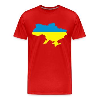 Ukraine - T-shirt bio Premium Homme - rouge - Devant - Damien (186cm)