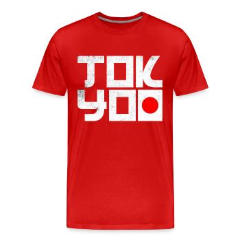 Tokio Japan - Männer Premium Bio T-Shirt - Rot - Vorne - Damien (186cm)