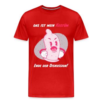 Fasching Das Ist Mein Kostüm Ende Der Diskussion - Männer Premium Bio T-Shirt - Rot - Vorne - Damien (186cm)