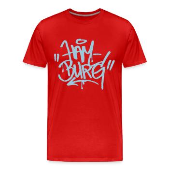 Hambourg Ultras Graffiti SUPÉRIEUR - T-shirt bio Premium Homme - rouge - Devant - Damien (186cm)