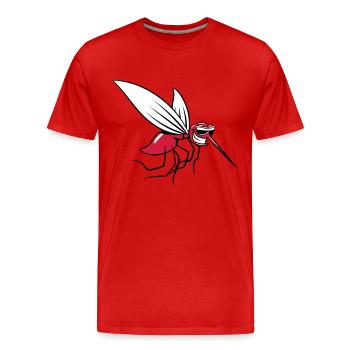 Mücke witzig stechen comic sonnenbrille - Männer Premium Bio T-Shirt - Rot - Vorne - Damien (186cm)