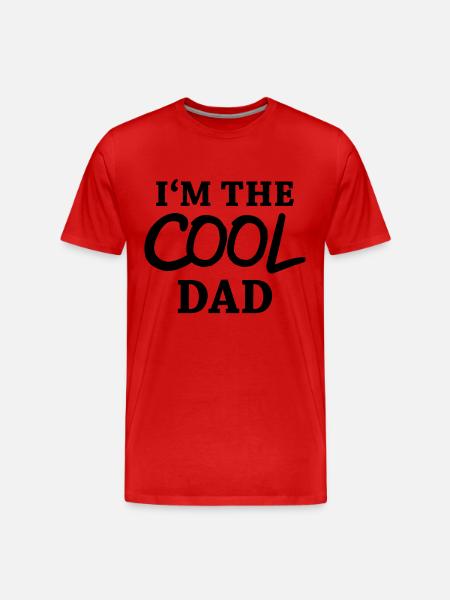 I'm the cool dad - Männer Premium Bio T-Shirt - Rot