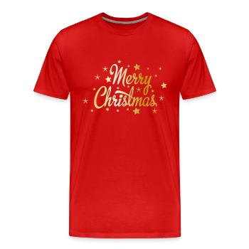 Joyeux noel - T-shirt bio Premium Homme - rouge - Devant - Damien (186cm)