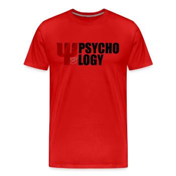 Psychology - Psychologie - Männer Premium Bio T-Shirt - Rot - Vorne - Damien (186cm)