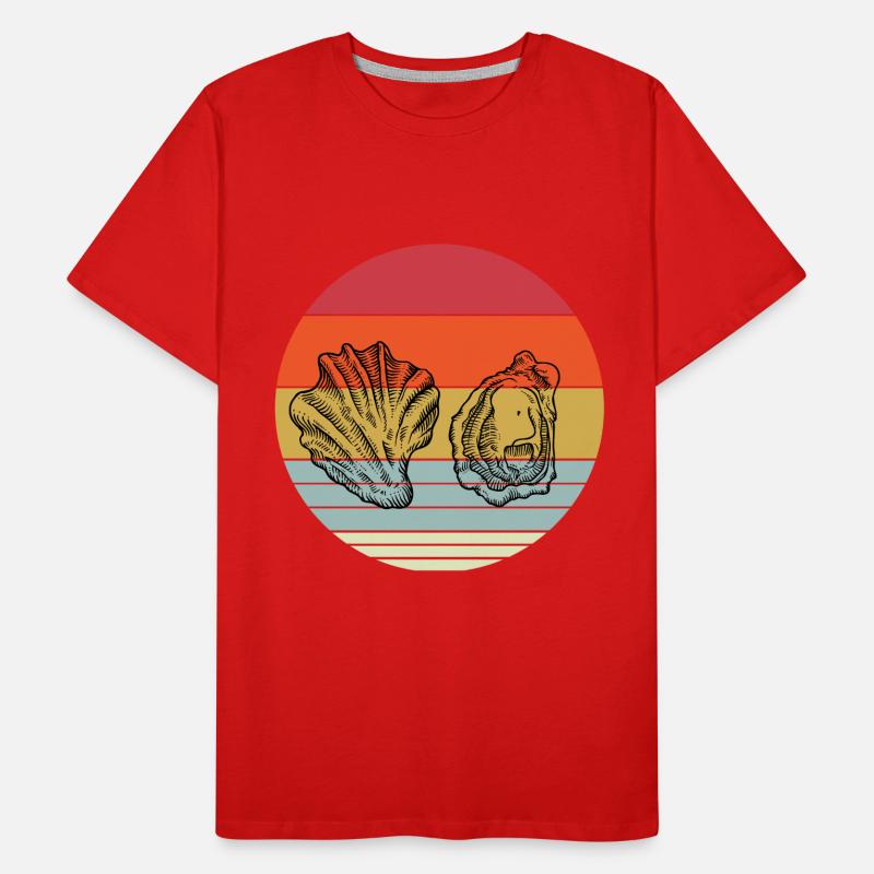 Retro Auster Männer Premium Bio T-Shirt