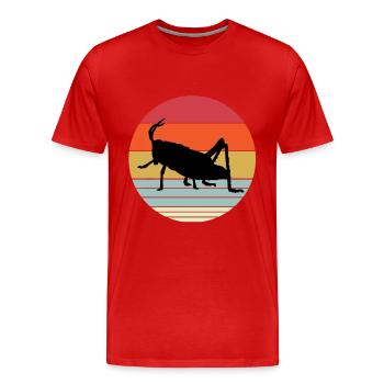 Grasshopper - Men's Premium Organic T-Shirt - red - Front - Damien (186cm)