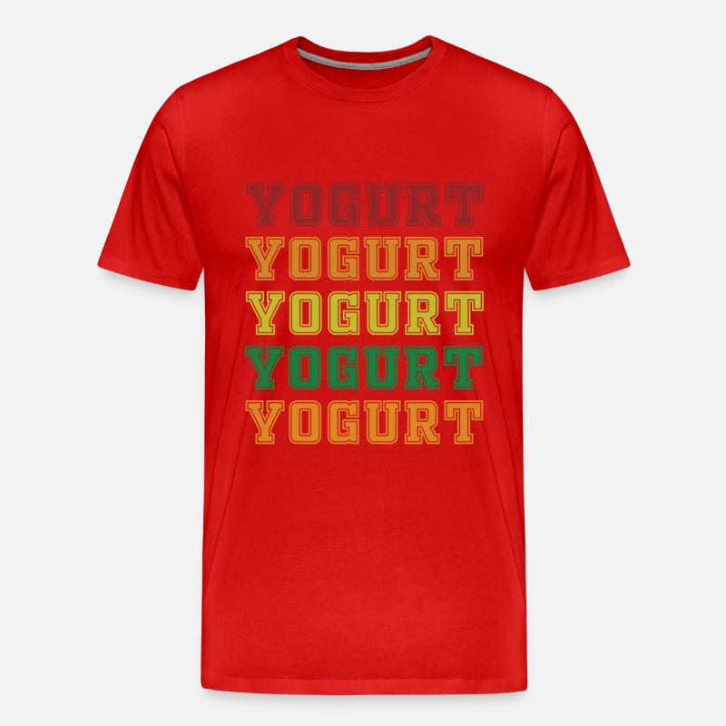 Joghurt - Männer Premium Bio T-Shirt - Rot
