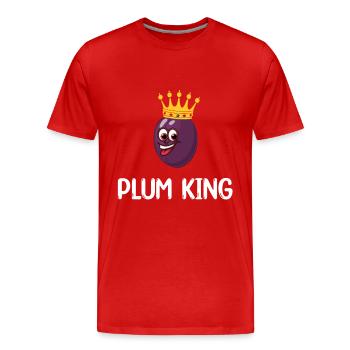 Roi Prune - T-shirt bio Premium Homme - rouge - Devant - Damien (186cm)