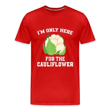 Chou-fleur - T-shirt bio Premium Homme - rouge - Devant - Damien (186cm)
