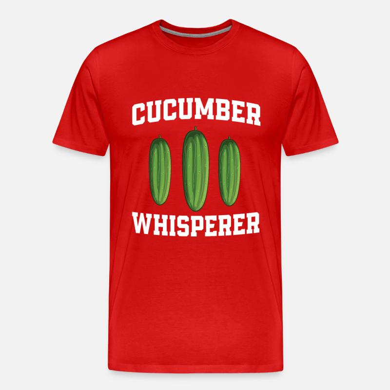 Gurken Flüsterer - Männer Premium Bio T-Shirt - Rot