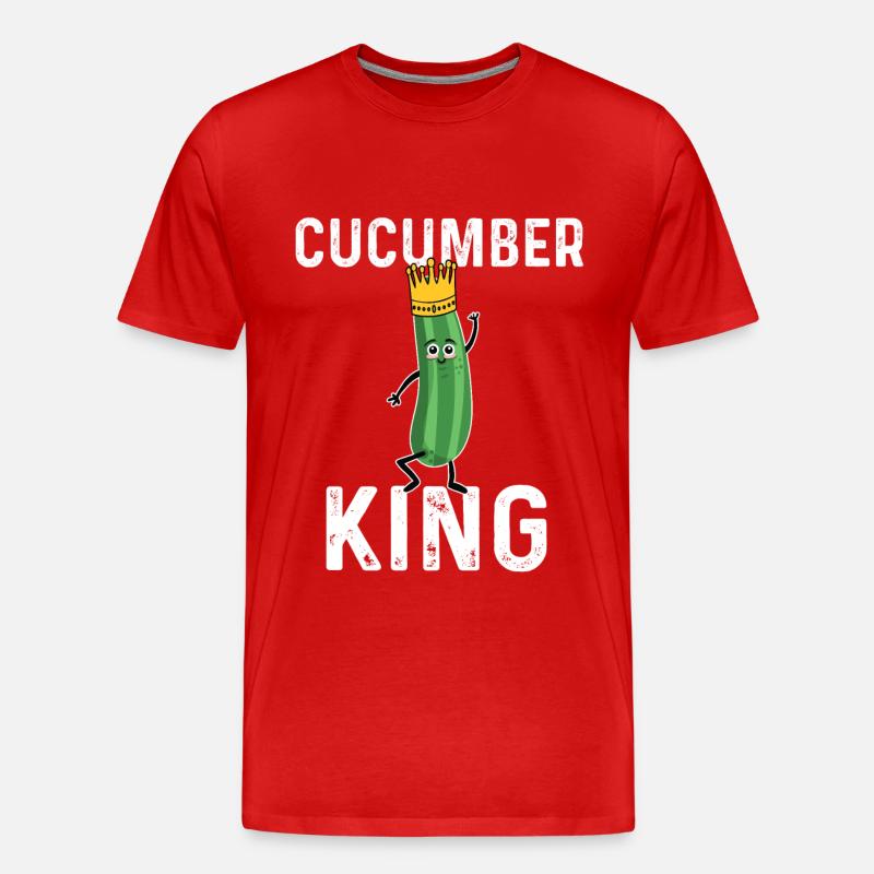 Gurken König - Männer Premium Bio T-Shirt - Rot