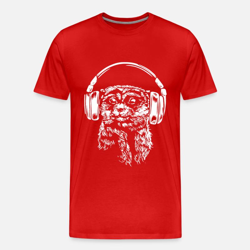 Erdmännchen - Männer Premium Bio T-Shirt - Rot