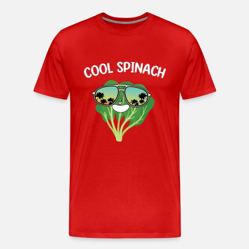 Cooler Spinat - Männer Premium Bio T-Shirt - Rot