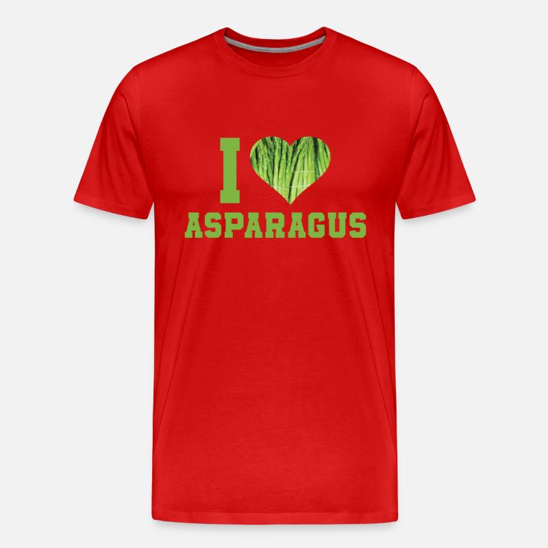 Ich Liebe Spargel - Männer Premium Bio T-Shirt - Rot