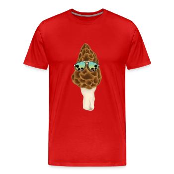 Lunettes de soleil Morel - T-shirt bio Premium Homme - rouge - Devant - Damien (186cm)
