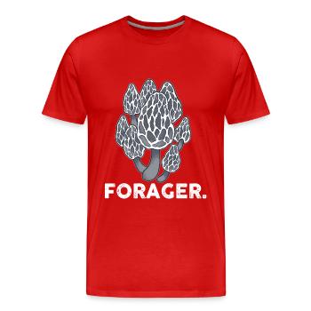 Pilzsammler - Männer Premium Bio T-Shirt - Rot - Vorne - Damien (186cm)