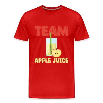 Équipe Jus de pomme - T-shirt bio Premium Homme - rouge - Devant - Damien (186cm)