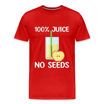 Jus de pomme - T-shirt bio Premium Homme - rouge - Devant - Damien (186cm)