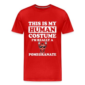 Granatapfel Spruch - Männer Premium Bio T-Shirt - Rot - Vorne - Damien (186cm)