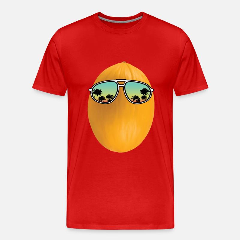 Honigmelone - Männer Premium Bio T-Shirt - Rot