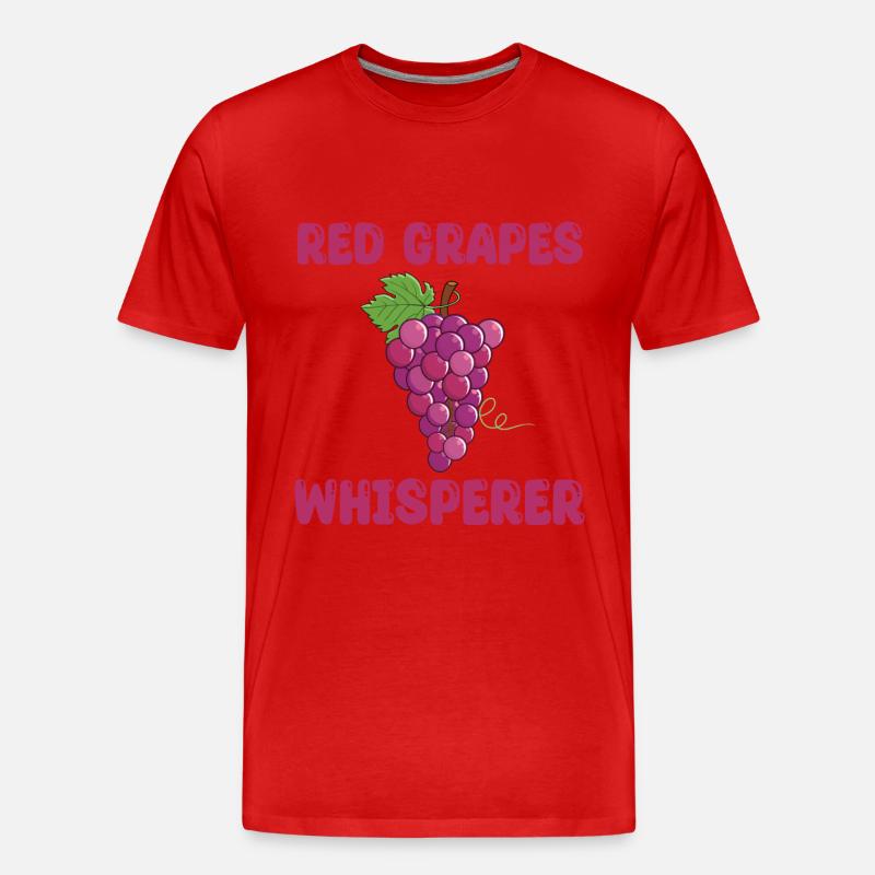 Rote Trauben Flüsterer - Männer Premium Bio T-Shirt - Rot