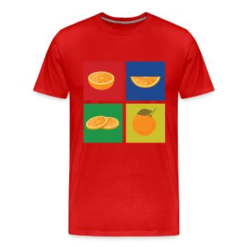 Amateurs de mandarin - T-shirt bio Premium Homme - rouge - Devant - Damien (186cm)