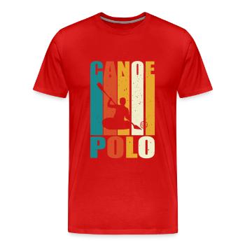 Kanupolo Rétro Design - T-shirt bio Premium Homme - rouge - Devant - Damien (186cm)