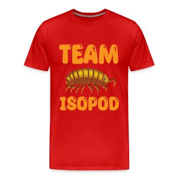 Team Assel - Männer Premium Bio T-Shirt - Rot - Vorne - Damien (186cm)