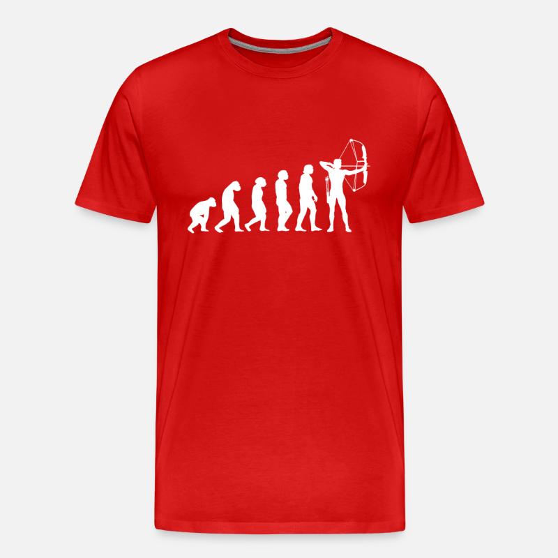 Évolution du tir à l’arc - T-shirt bio Premium Homme - rouge