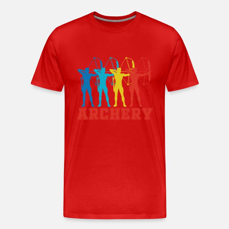 Bogenschiessen - Männer Premium Bio T-Shirt - Rot
