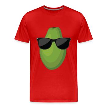Papaya - Männer Premium Bio T-Shirt - Rot - Vorne - Damien (186cm)