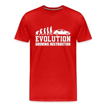 Instructeur de conduite - T-shirt bio Premium Homme - rouge - Devant - Damien (186cm)