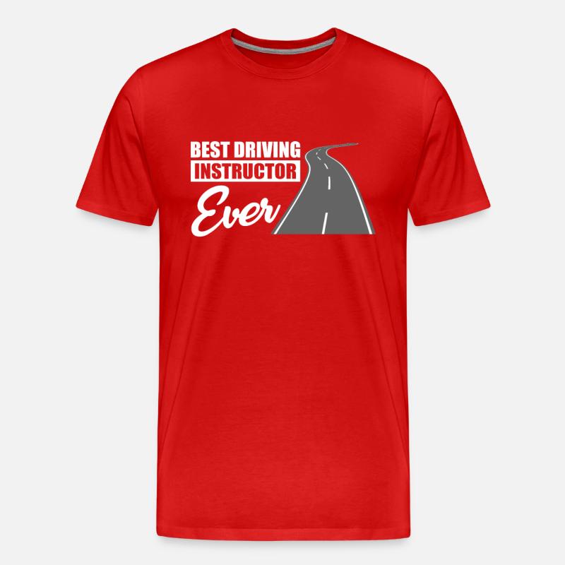Fahrlehrer - Männer Premium Bio T-Shirt - Rot