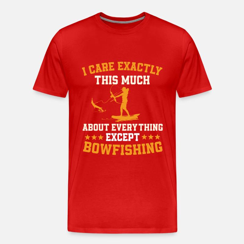 Bogenfischen Spruch - Männer Premium Bio T-Shirt - Rot