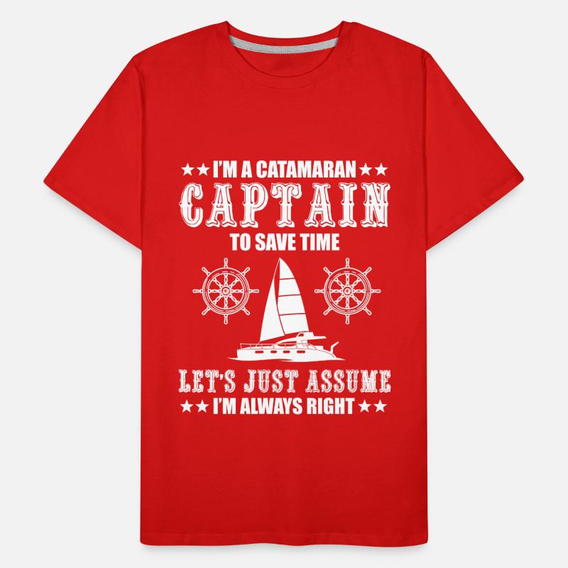 Capitaine de catamaran T-shirt bio Premium Homme