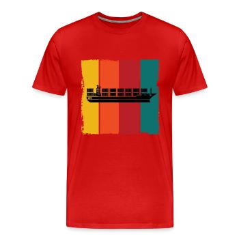 Porte-conteneurs - T-shirt bio Premium Homme - rouge - Devant - Damien (186cm)