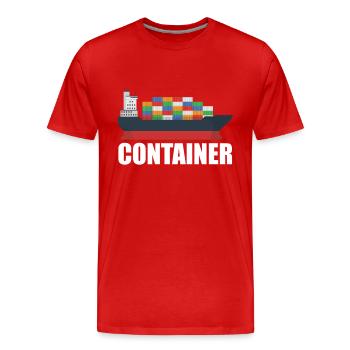 Porte-conteneurs - T-shirt bio Premium Homme - rouge - Devant - Damien (186cm)
