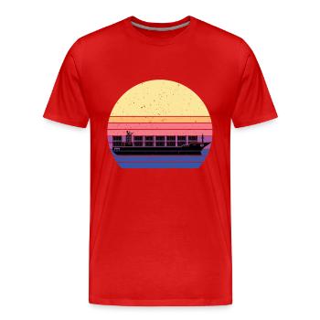 Porte-conteneurs - T-shirt bio Premium Homme - rouge - Devant - Damien (186cm)
