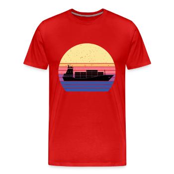 Navire d’alimentation - T-shirt bio Premium Homme - rouge - Devant - Damien (186cm)