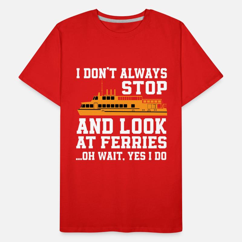 Fähre Spruch Männer Premium Bio T-Shirt
