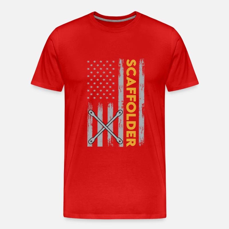 États-Unis Échafaudage Échafaudage Échafaudage - T-shirt bio Premium Homme - rouge